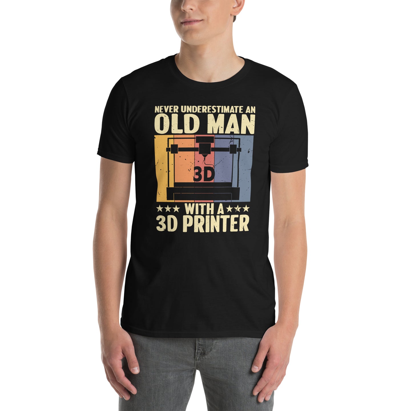 Funny 3D Printing T-Shirt | Old Man 3D Printer Gift - Cuccico Design