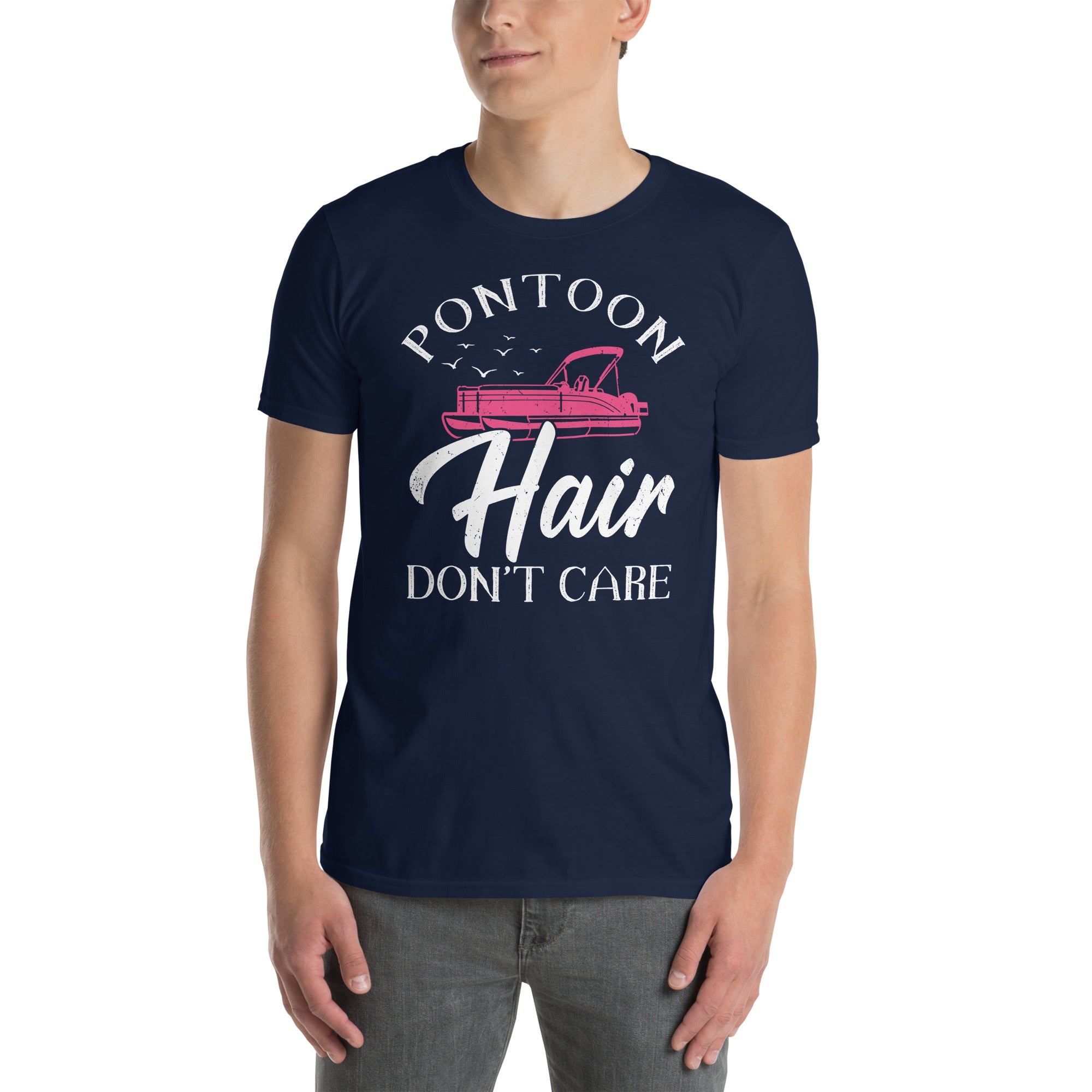 Funny Pontoon Shirt | Hair Don't Care Boating T-Shirt - Cuccico Design