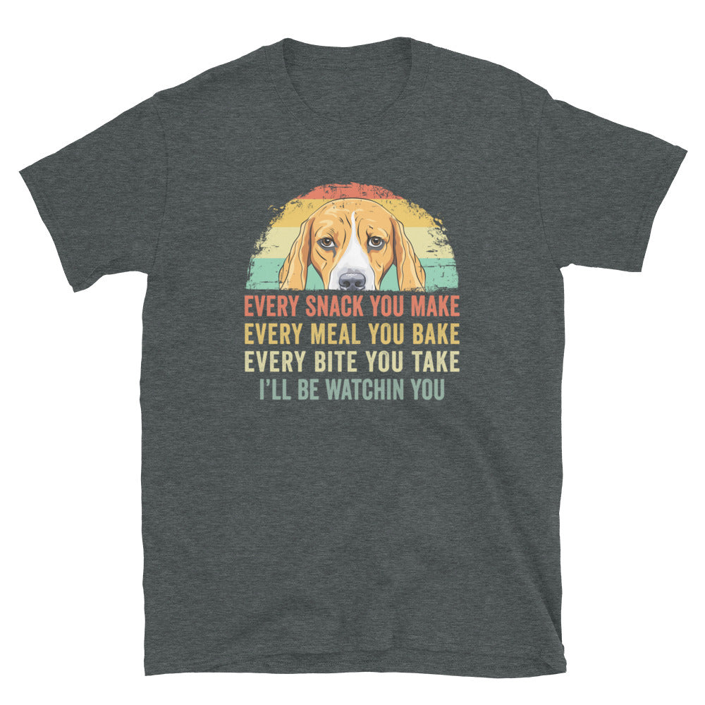 Funny Beagle T-Shirt - Every Snack Every Meal Design - Cuccico Design