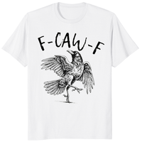 Cuccico Funny F‑Caw‑F Crow Lover T‑Shirt featuring gothic raven design