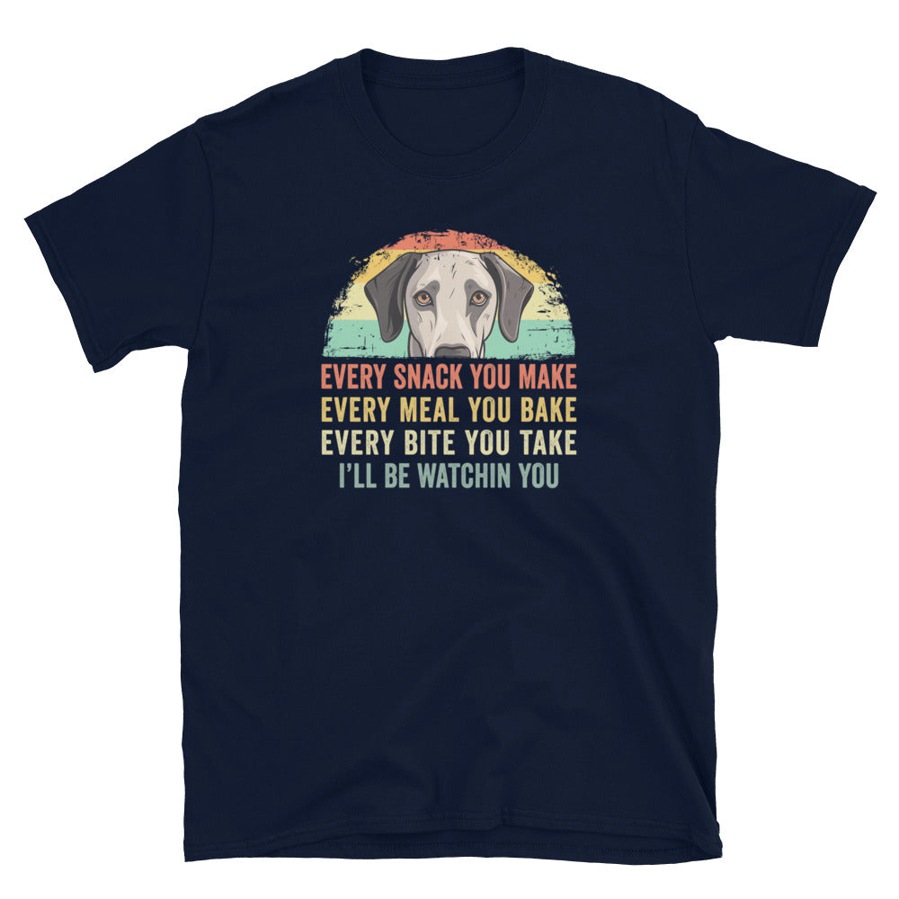 Every Snack You Make Funny Greyhound T-Shirt - Dog Lover Gift - Cuccico Design