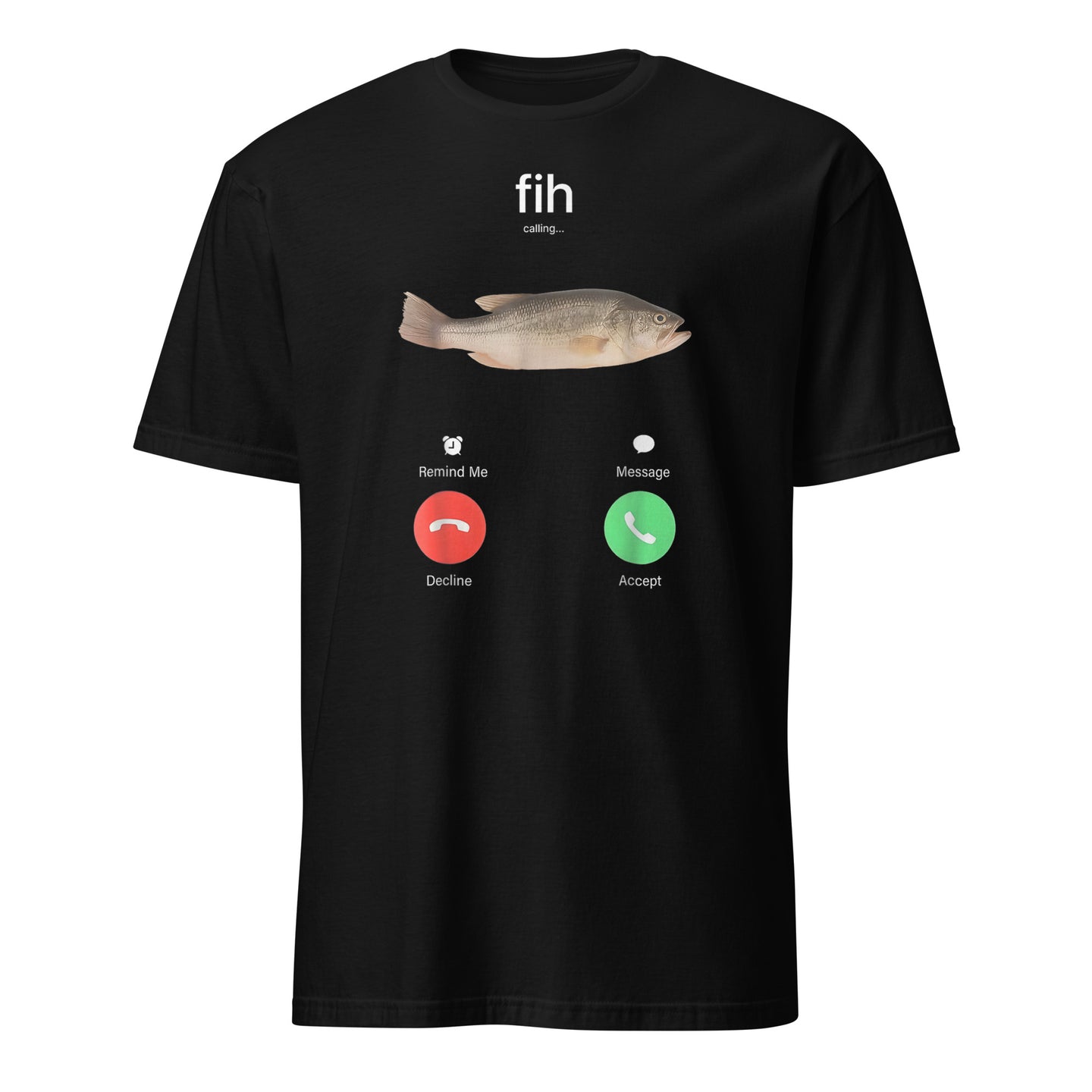 Cuccico Fih Calling Meme Shirt in black – Funny Fish T-Shirt with meme design