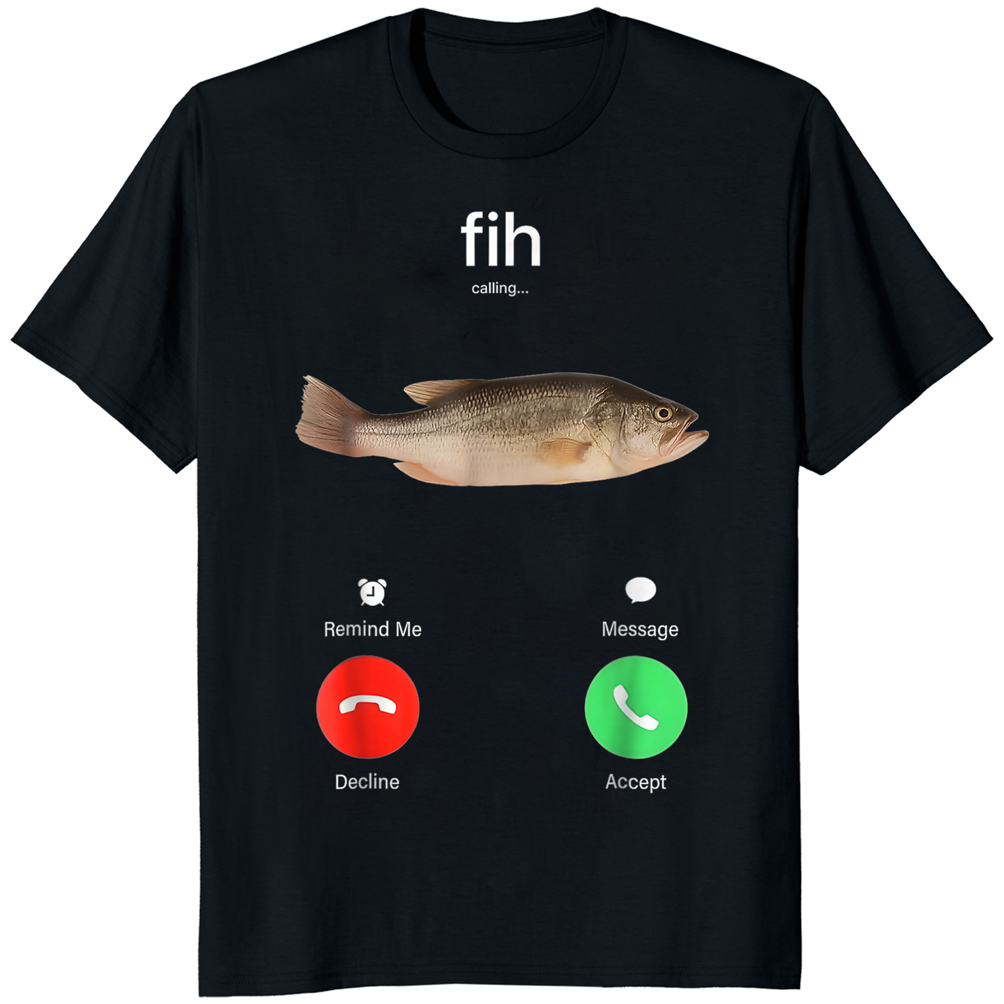Cuccico Fih Calling Meme Shirt in black – Funny Fish T-Shirt with meme design