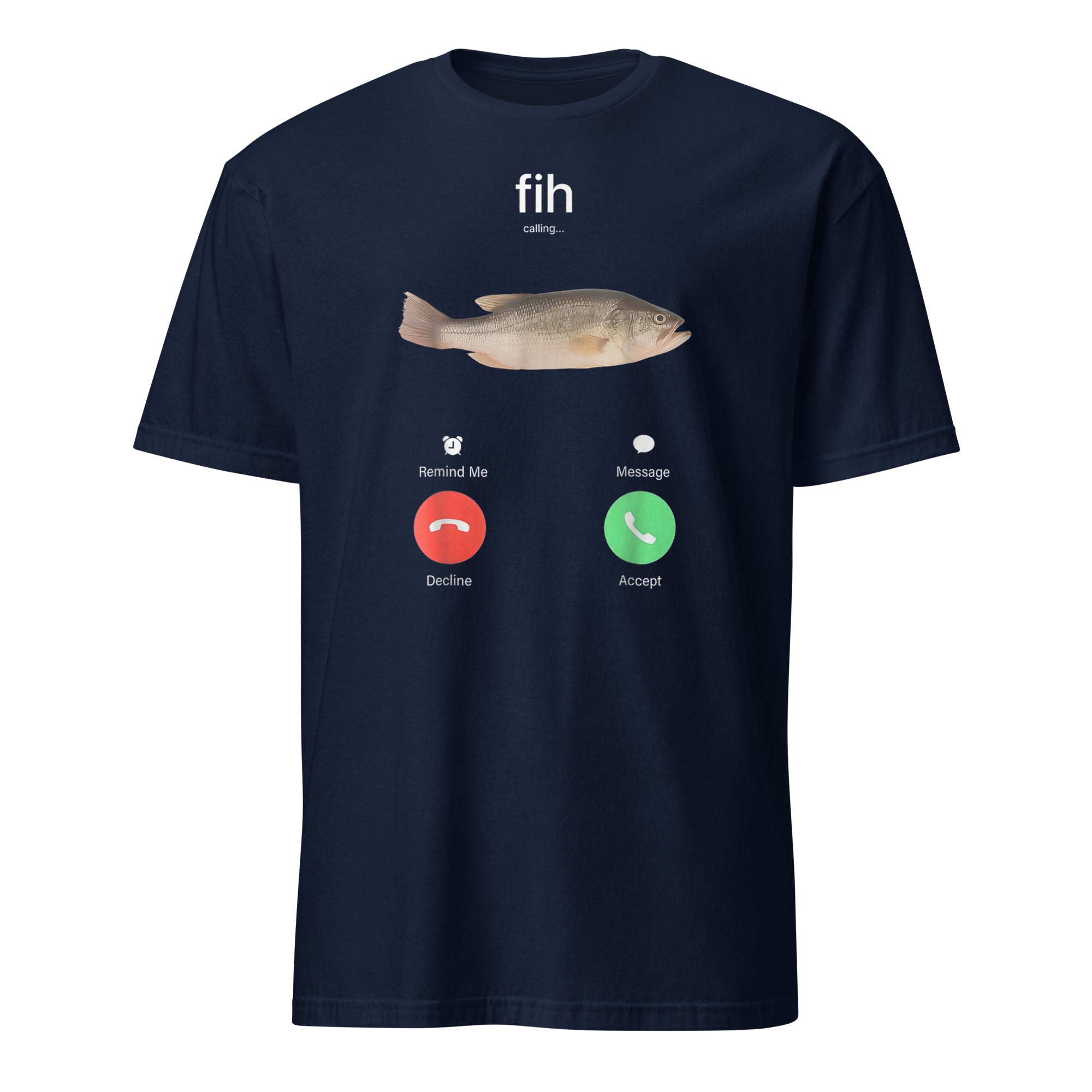 Cuccico Funny Fish Phone Call Tee in navy – Fih Calling Meme Shirt