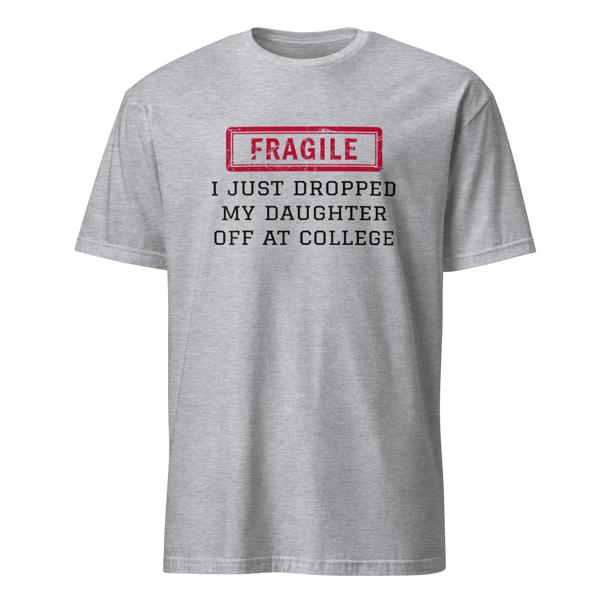 Alternate sport grey fragile shirt showing Cuccico design