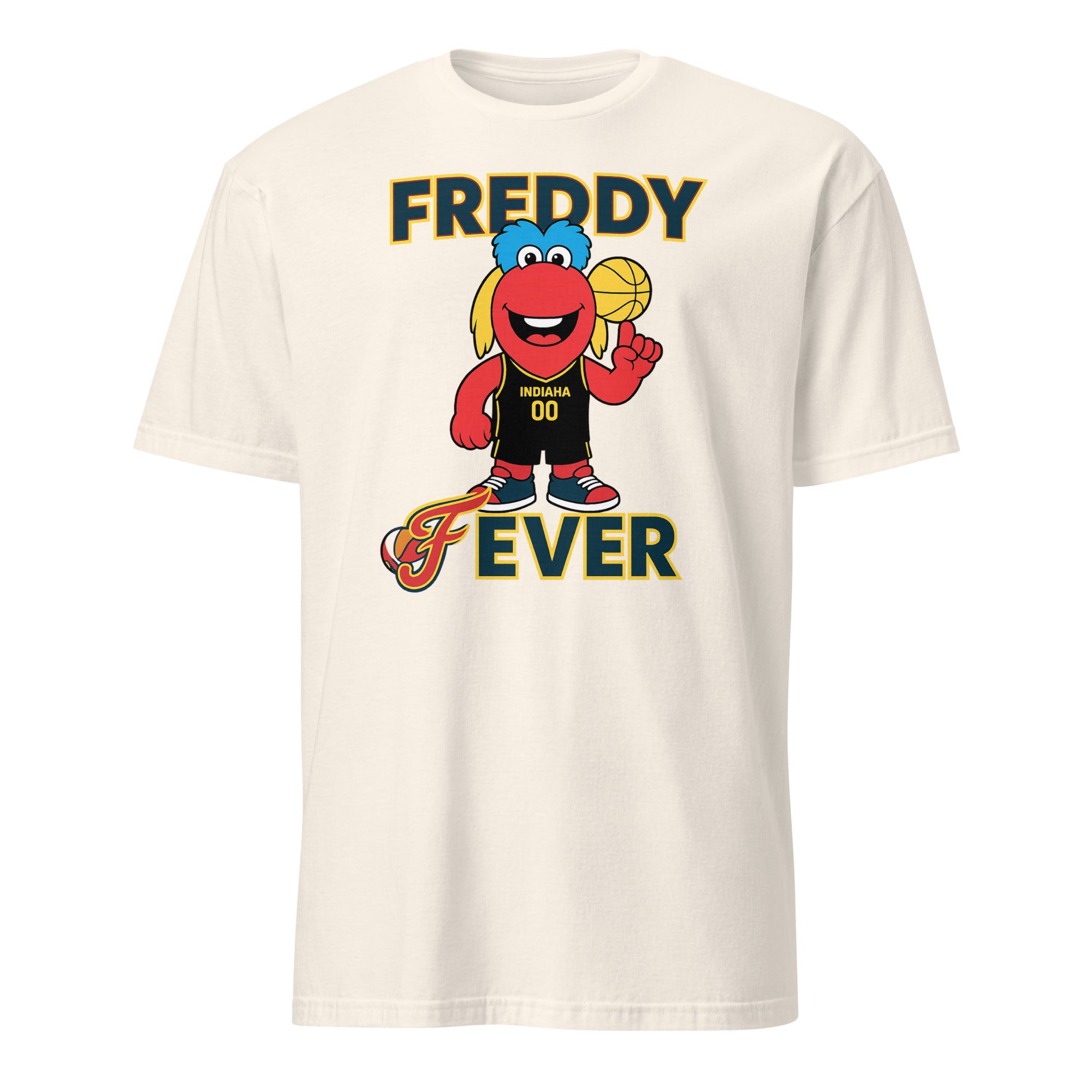 Freddy Fever Kids Tee in natural – Indiana Fever youth WNBA mascot shirt