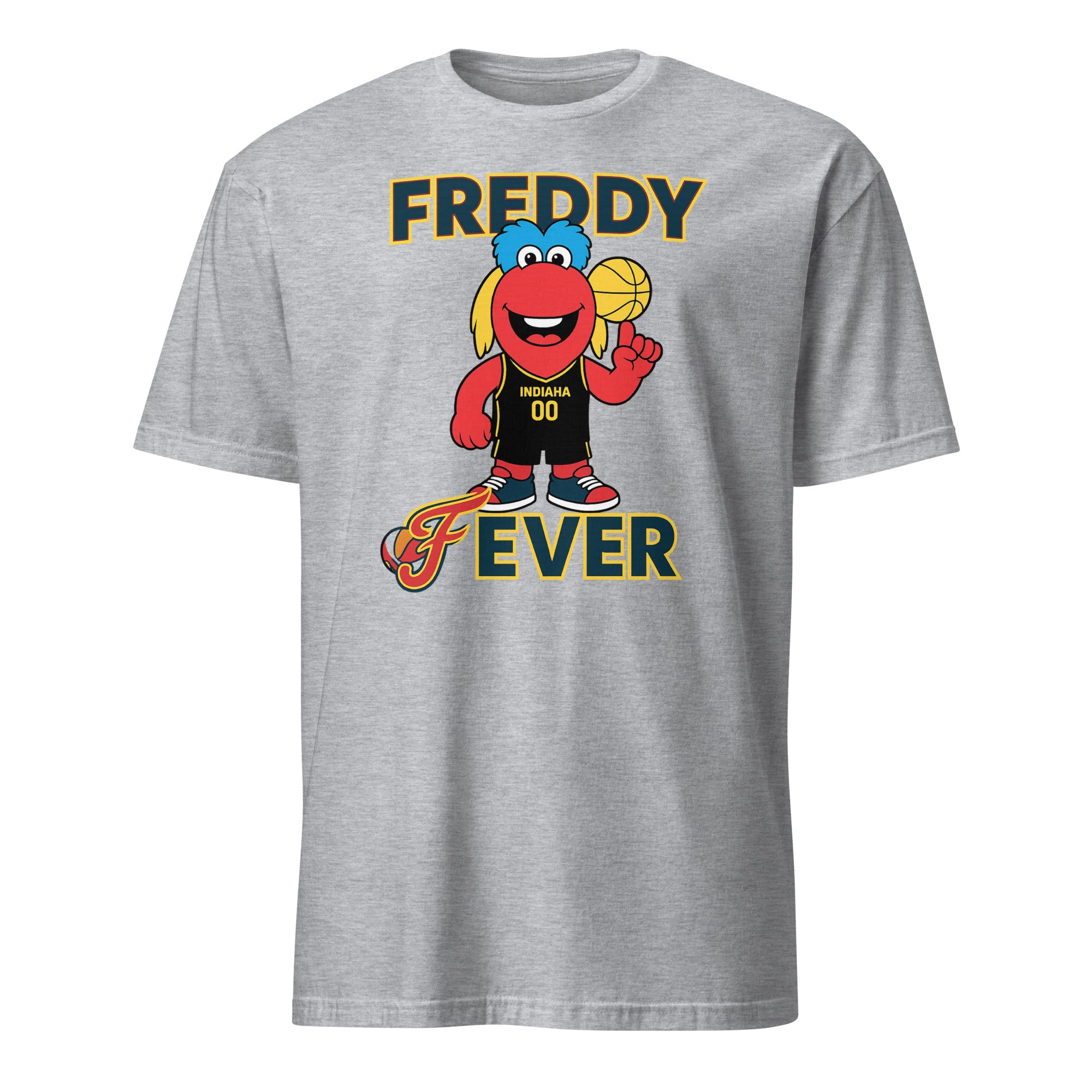 Freddy Fever Kids Tee in sport grey – Indiana Fever youth WNBA mascot shirt