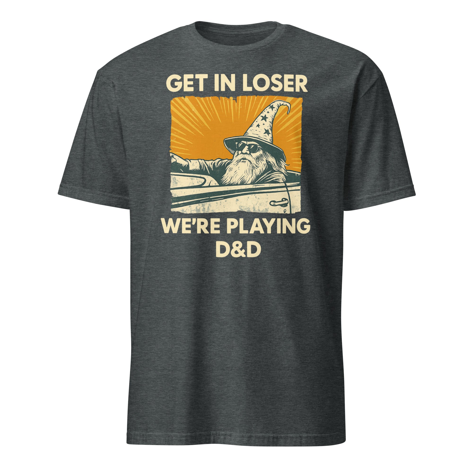 Cuccico Get In Loser DnD Shirt in Dark Heather – Geeky RPG Gaming Shirt