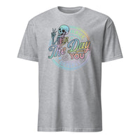 Have The Day You Deserve Shirt in Sport Grey – Kindness & Motivational Skeleton Tee by Cuccico