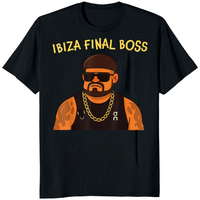 Ibiza Final Boss Funny Meme Party T-Shirt in Black