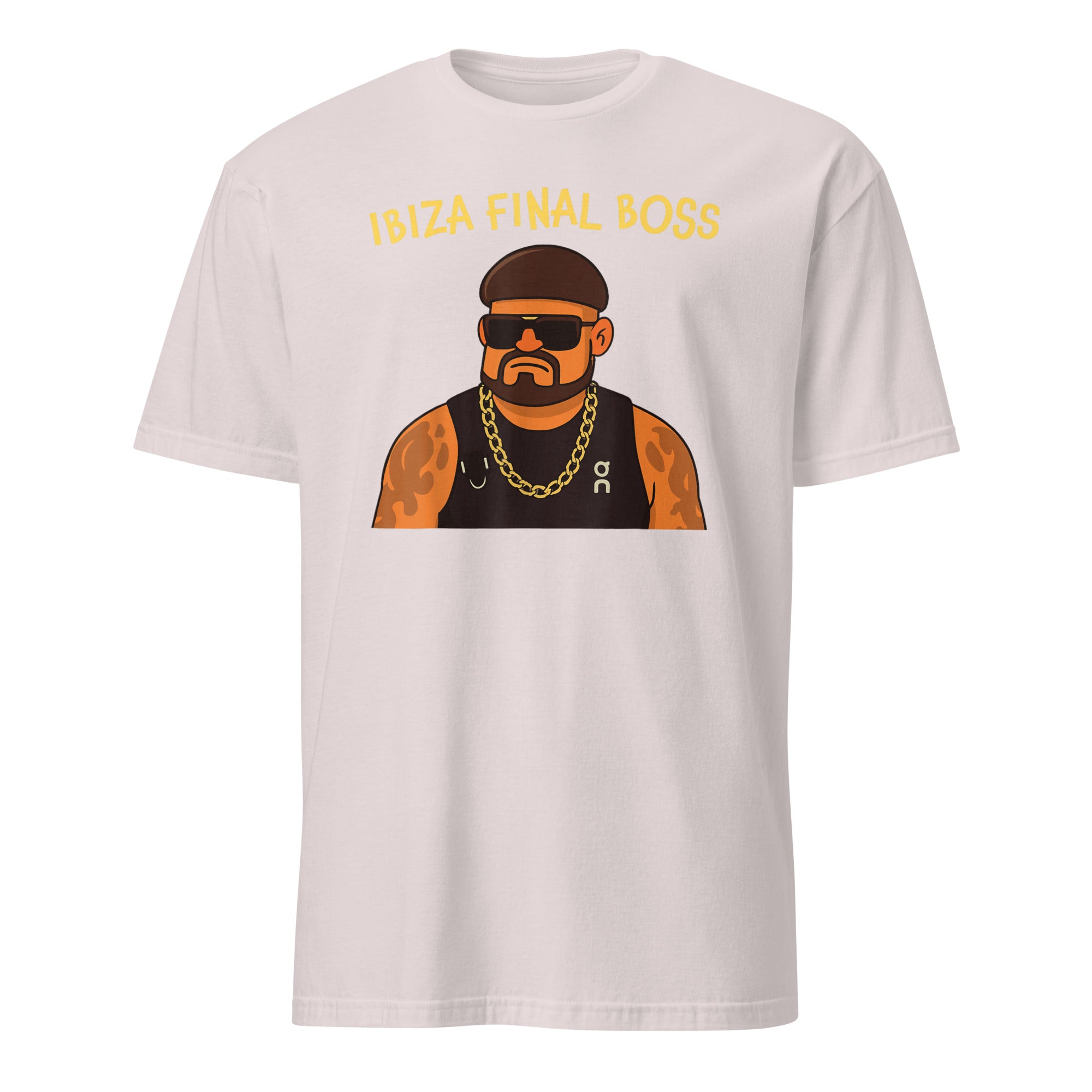 Ibiza Final Boss Funny Meme Party T-Shirt in Ice Grey