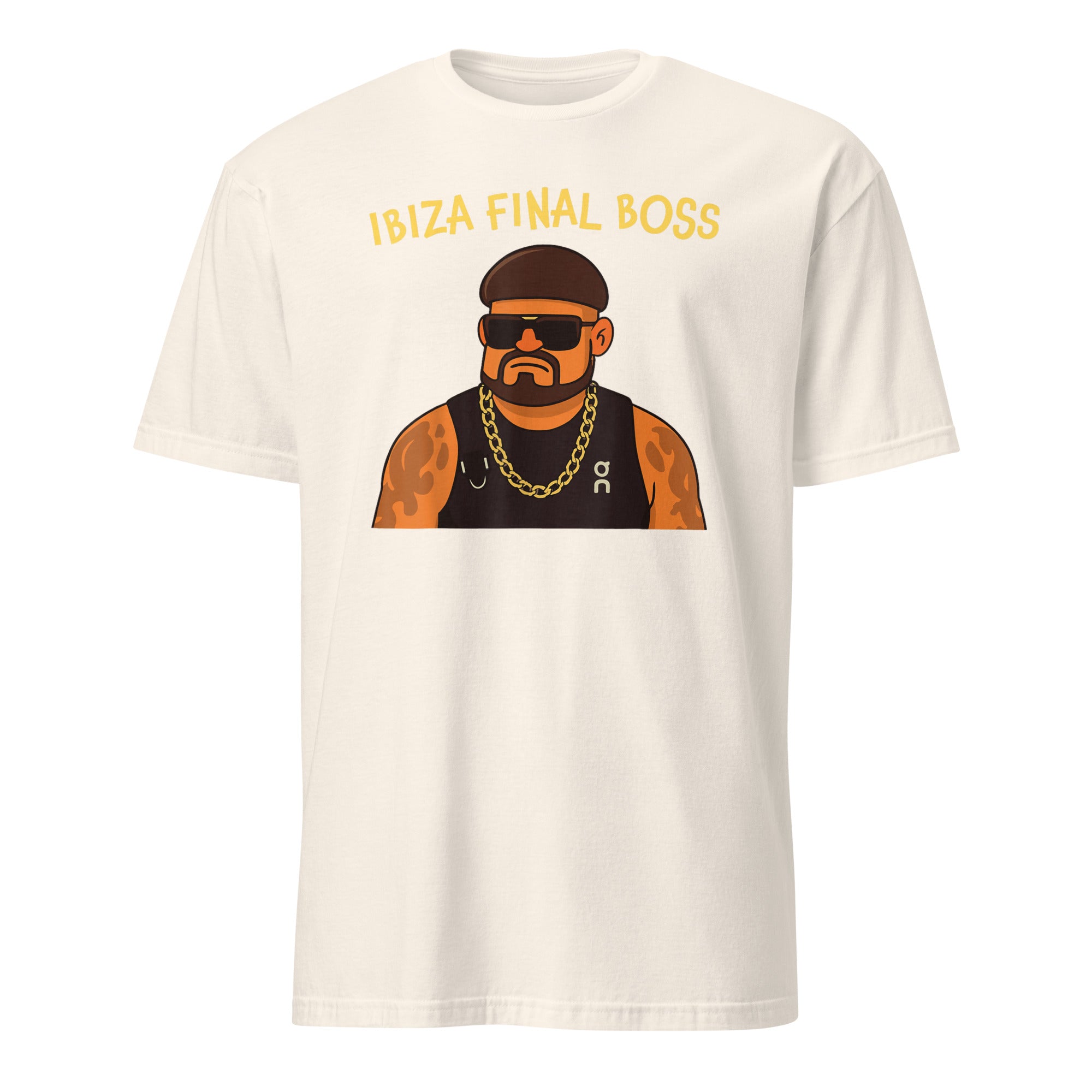 Ibiza Final Boss Funny Meme Party T-Shirt in Natural