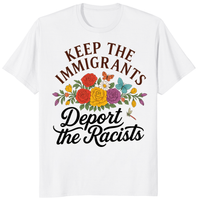 Keep the Immigrants Deport the Racists T-Shirt in White by Cuccico