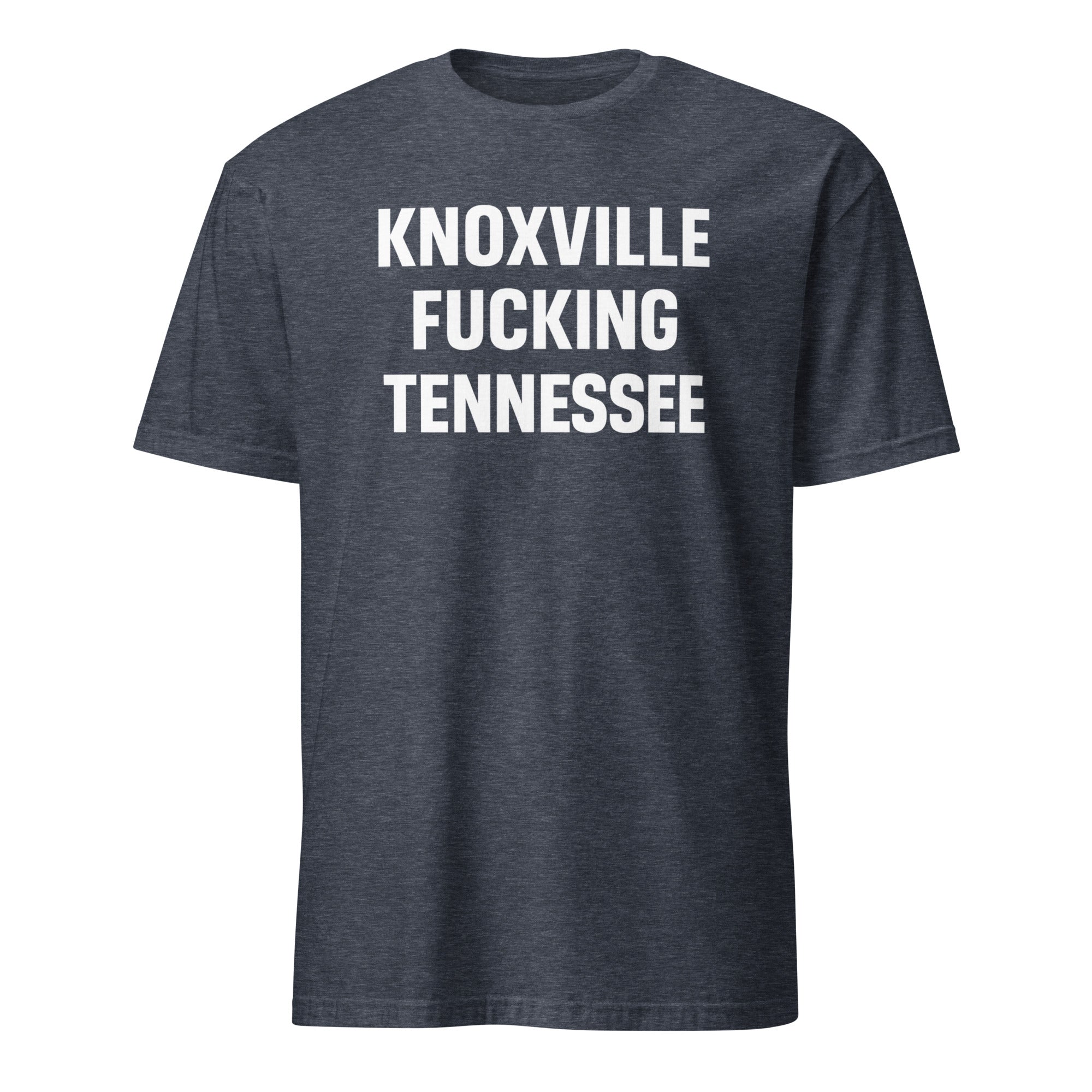 Knoxville Tennessee T-Shirt in Heather Navy with retro skyline design by Cuccico