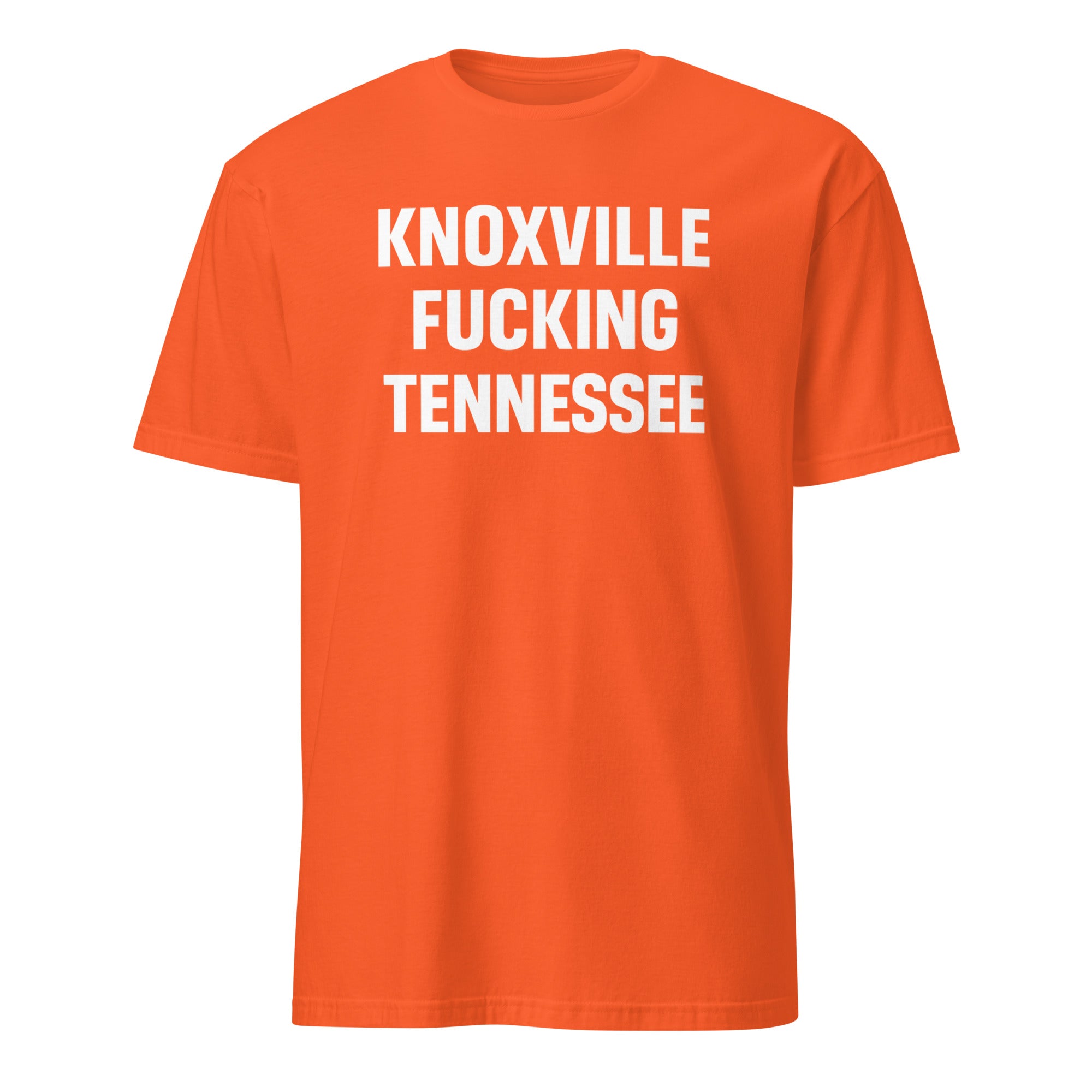 Knoxville Tennessee T-Shirt in Orange with retro skyline design by Cuccico