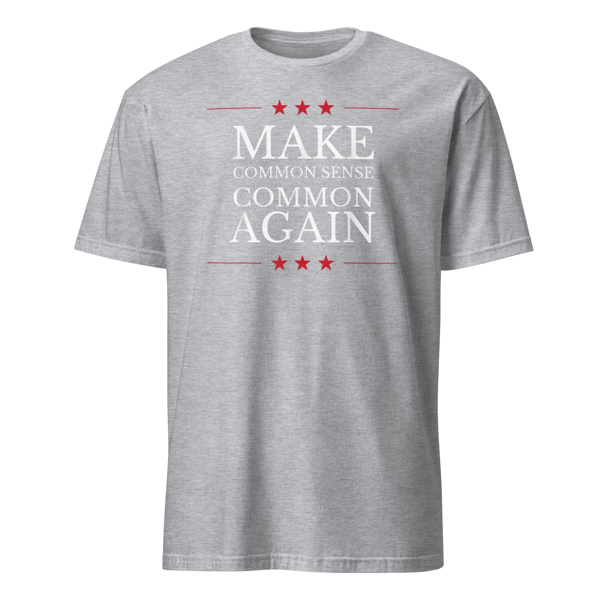 Make Common Sense Common Again T-shirt in sport grey color