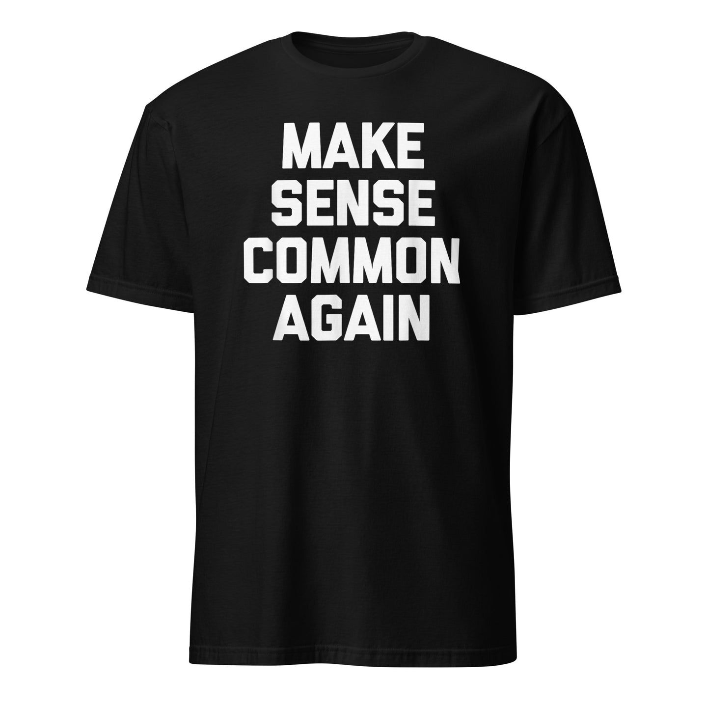 Make Sense Common Again parody tee in black by Cuccico