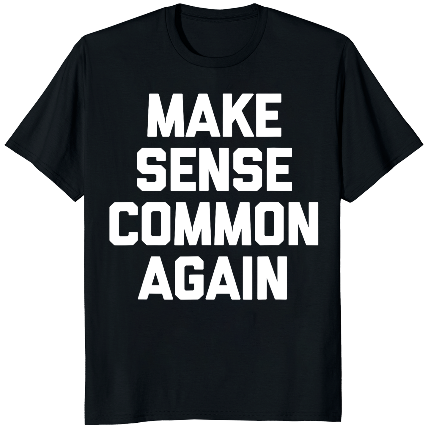 Make Sense Common Again parody tee in black by Cuccico