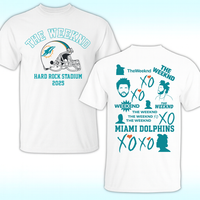 Miami Dolphins x The Weeknd 2025 Hard Rock Stadium T-Shirt in White by Cuccico