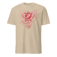 Ohio United States of Dead 2025 T-Shirt in Sand by Cuccico