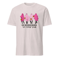 Cornsilk On Wednesday We Wear Pink Ghost Shirt by Cuccico – Cute Pink Ghost Halloween Shirt