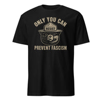 Only You Can Prevent Fascism Shirt in black by Cuccico – anti Trump tee with activist design