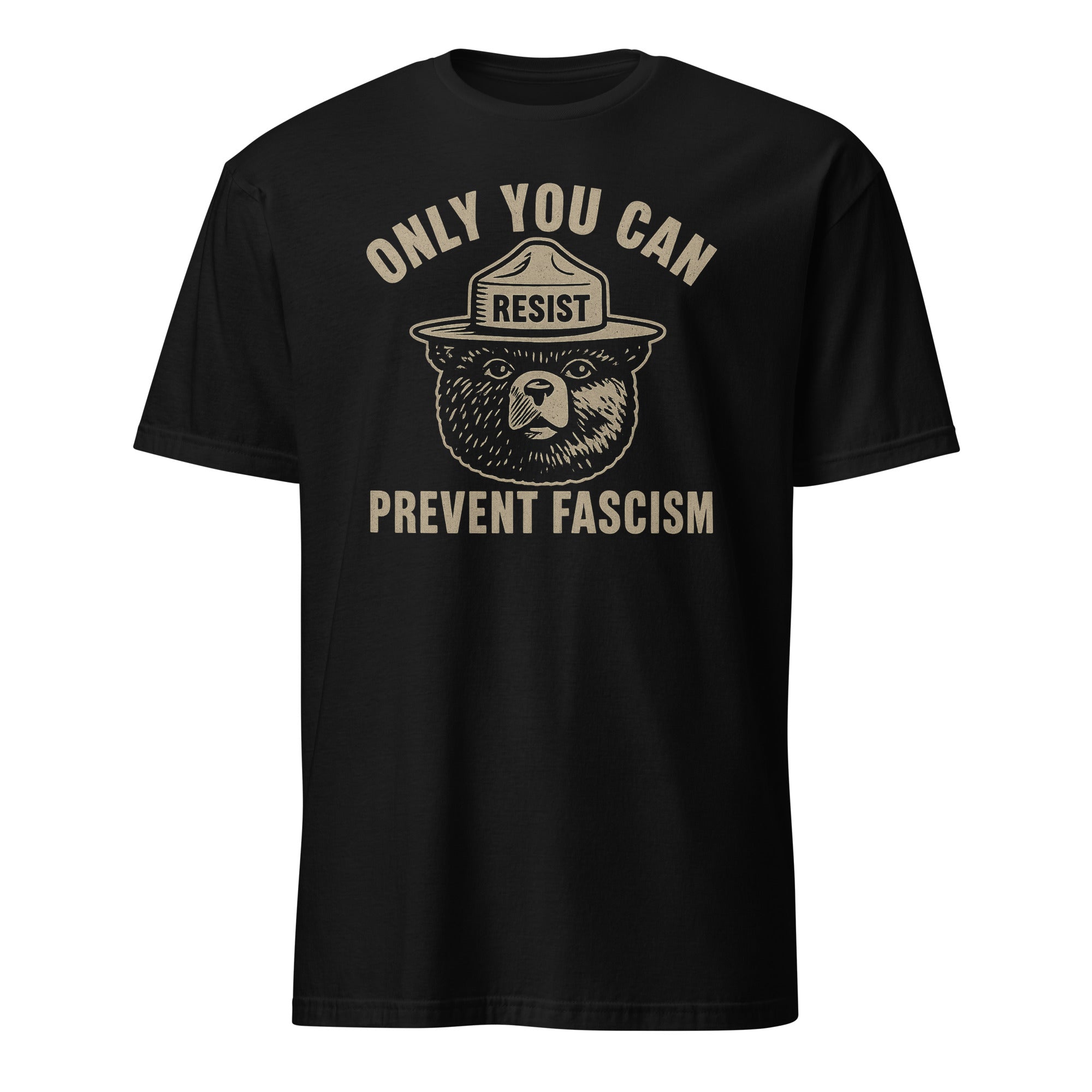 Only You Can Prevent Fascism Shirt in black by Cuccico – anti Trump tee with activist design