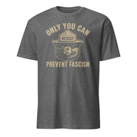 Only You Can Prevent Fascism Shirt in graphite heather by Cuccico – activist tee supporting national parks