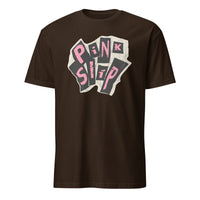 Pink Slip T-Shirt Freakier Friday design in dark chocolate by Cuccico