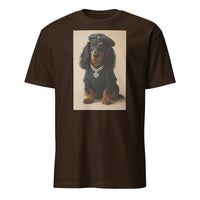 Praça da Alegria August 2025 Sónia’s Dog Print T-Shirt in Dark Chocolate Brown by Cuccico