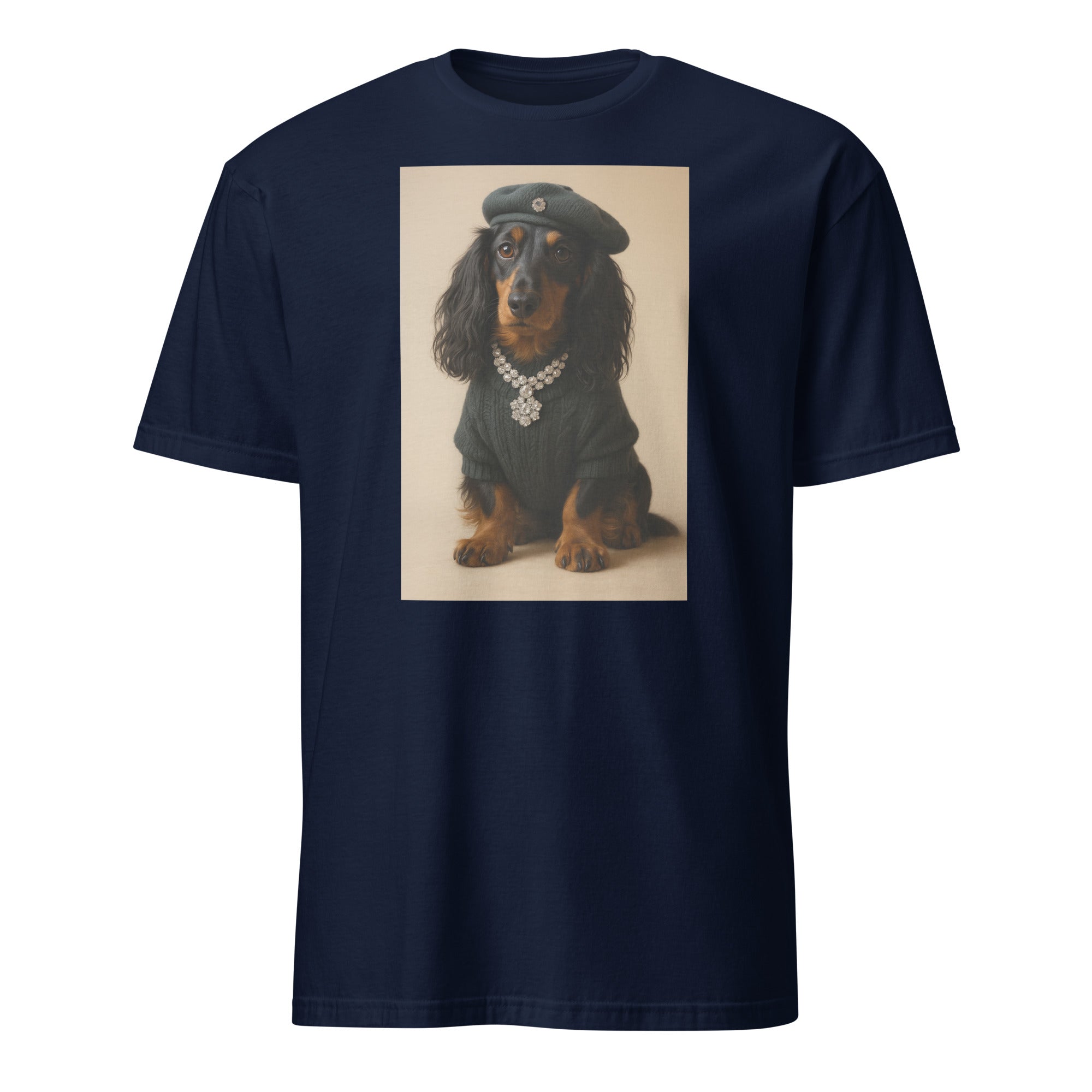 Praça da Alegria August 2025 Sónia’s Dog Print T-Shirt in Navy Blue by Cuccico