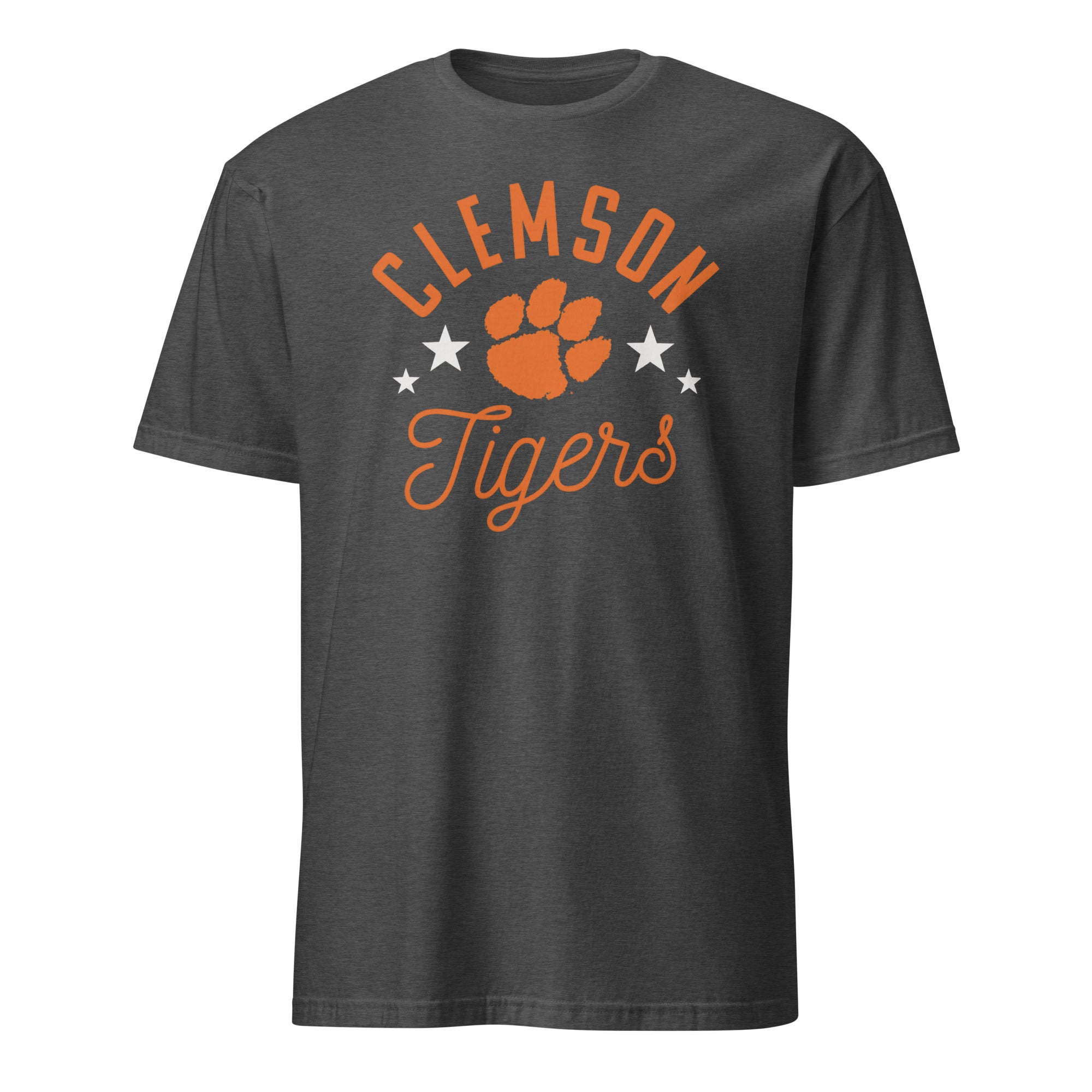 Pretty Clemson Tigers Paw T-Shirt in Dark Heather Grey by Cuccico