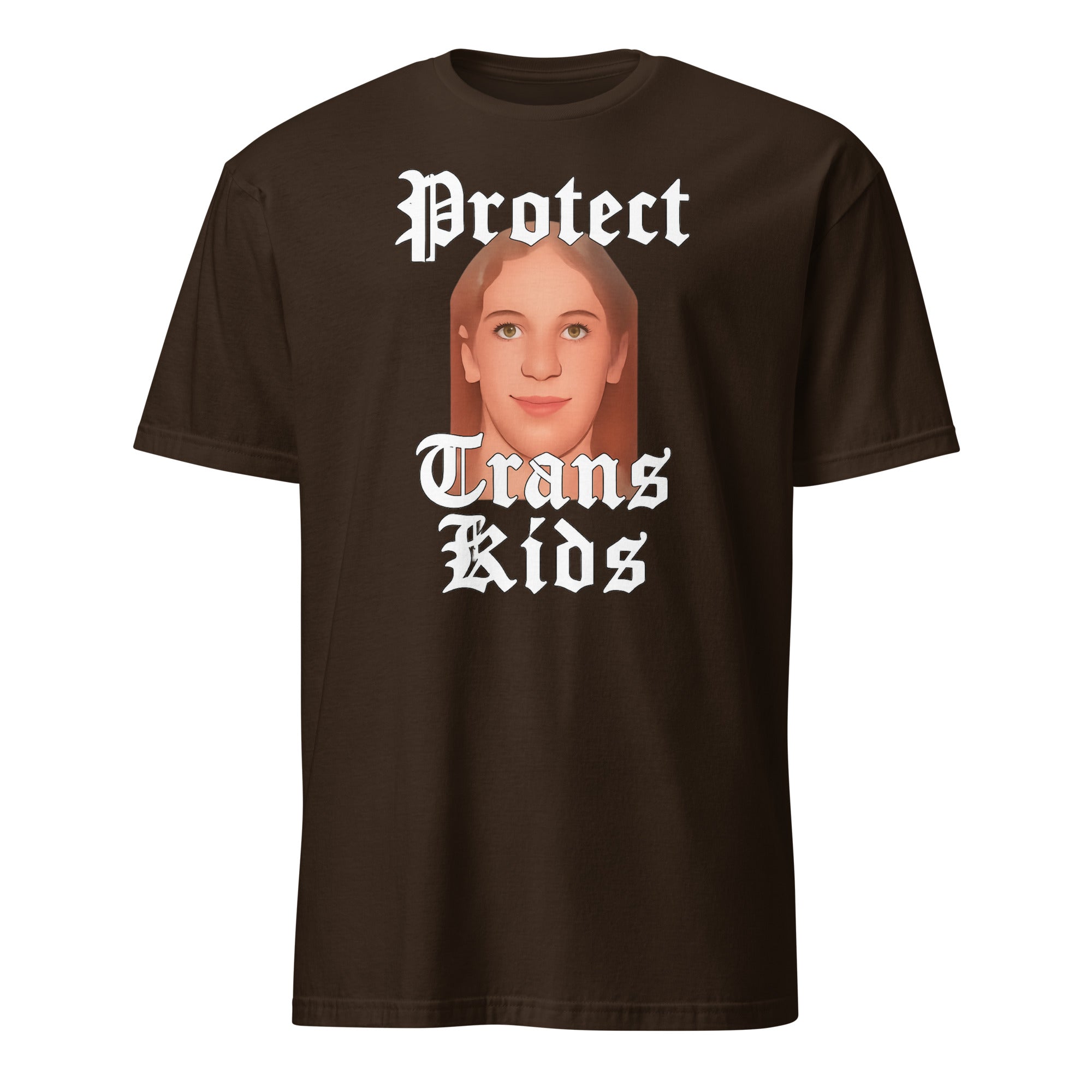 Robin Westman Protect Trans Kids shirt in Dark Chocolate by Cuccico