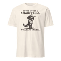Natural color Smart Fella or Fart Smella Retro Raccoon Shirt by Cuccico