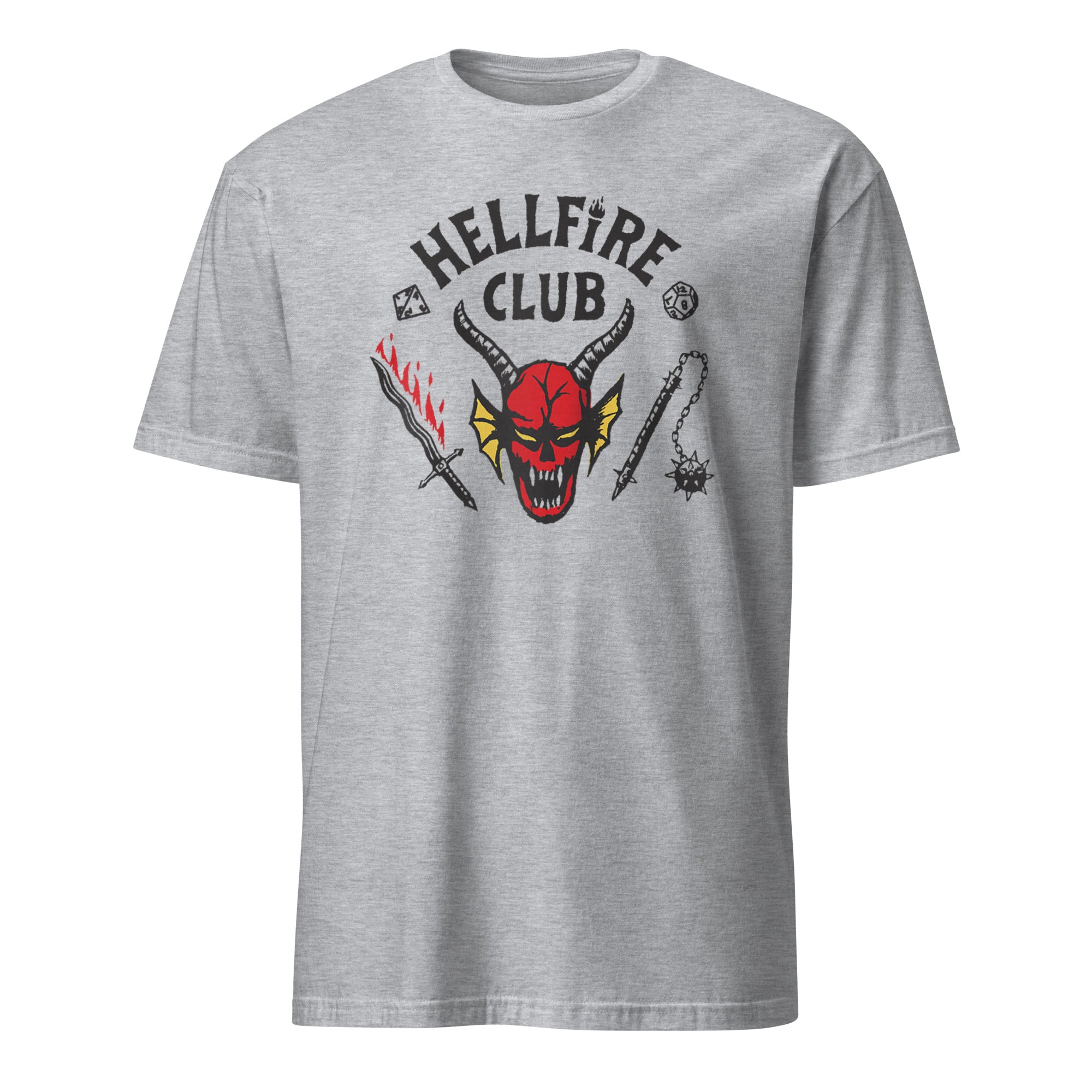 Stranger Things 4 Hellfire Club Logo Baseball T-shirt in Sport Grey by Cuccico