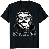 Success Do It Lady Chit Retro Funny Meme T-Shirt in Black