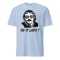 Success Do It Lady Chit Retro Funny Meme T-Shirt in Light Blue