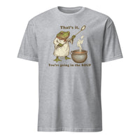 Cuccico That’s It You’re Going in the Soup Funny Frog Meme Tee in sport grey