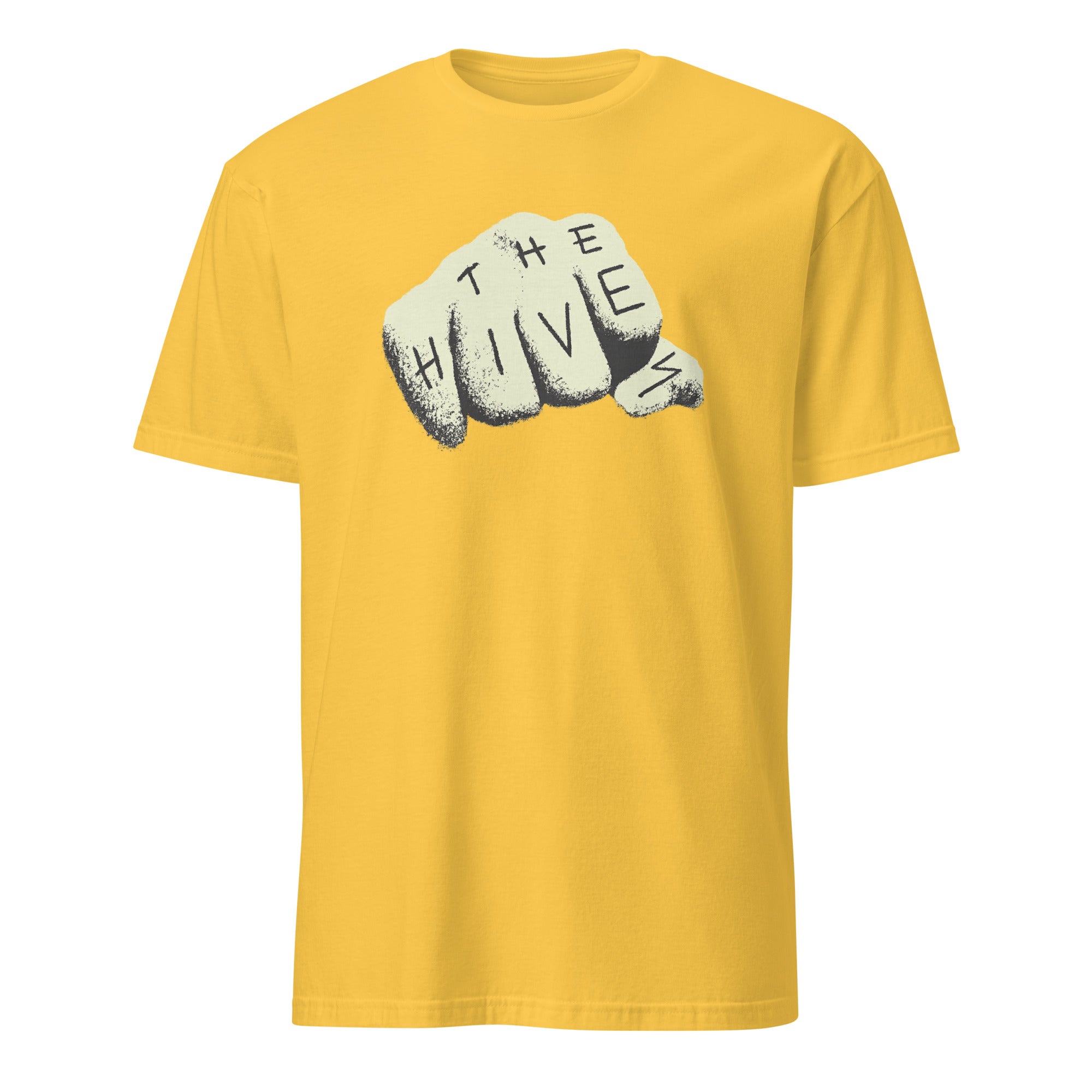 The Hives T-Shirt in daisy yellow by Cuccico graphic band tee