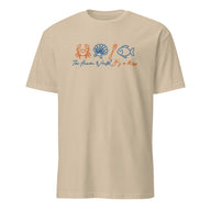 The Human World Is a Mess shirt in Sand color by Cuccico featuring Sebastian crab design