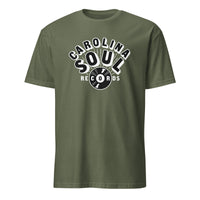 The Runarounds Charlie Cooper Carolina Soul Records graphic t-shirt in military green by Cuccico