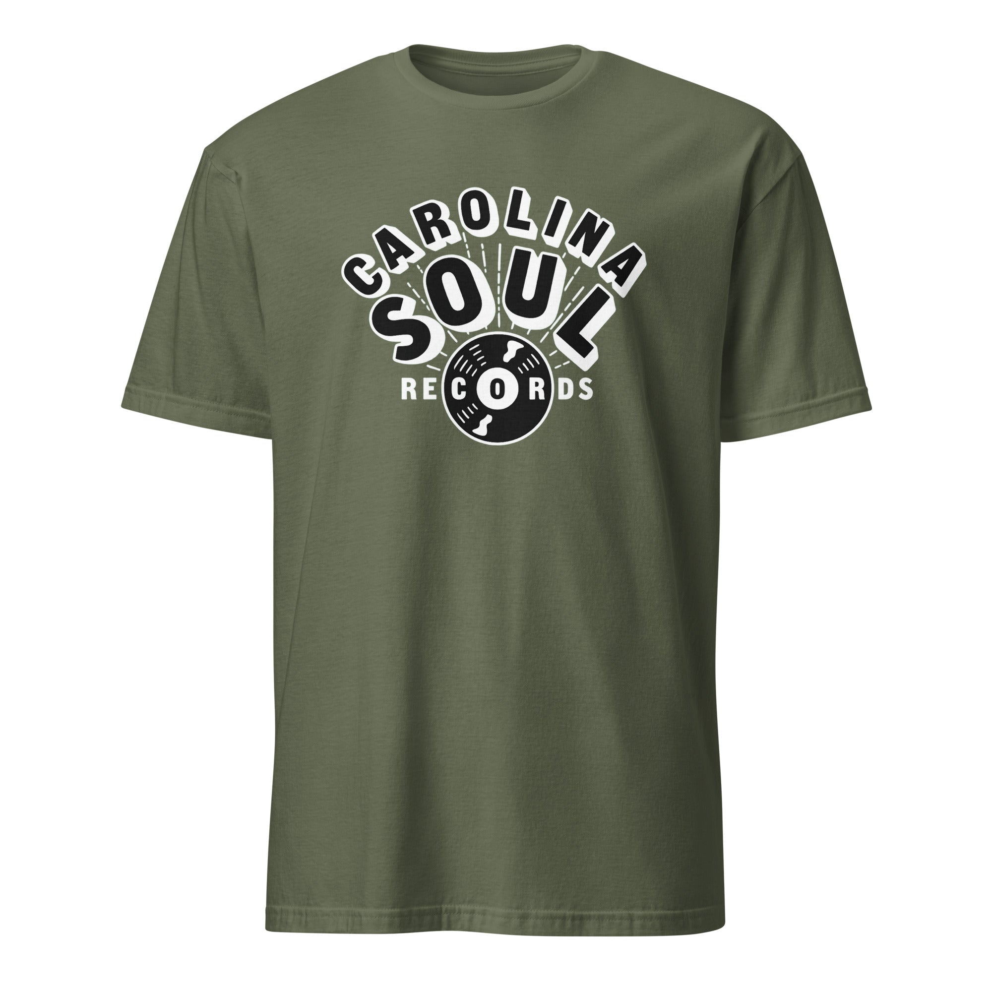 The Runarounds Charlie Cooper Carolina Soul Records graphic t-shirt in military green by Cuccico