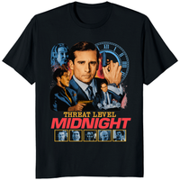 Threat Level Midnight Retro Michael Scarn T-Shirt in Black by Cuccico