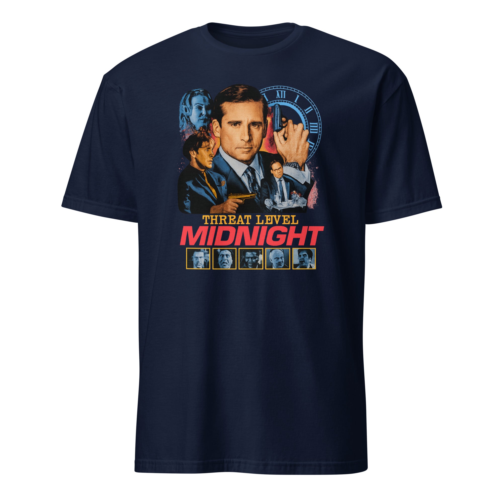 Threat Level Midnight Retro Michael Scarn T-Shirt in Navy by Cuccico