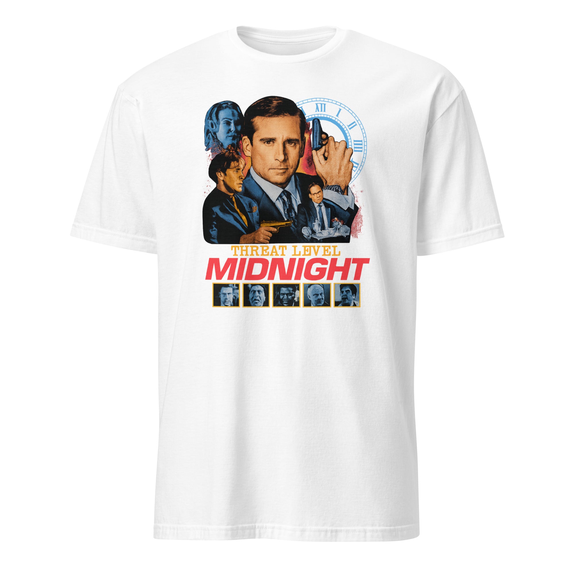 Threat Level Midnight Retro Michael Scarn T-Shirt in White by Cuccico