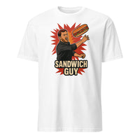 Cuccico Throw Sandwiches Not People T-Shirt in White – Sandwich Guy Protest Meme Shirt