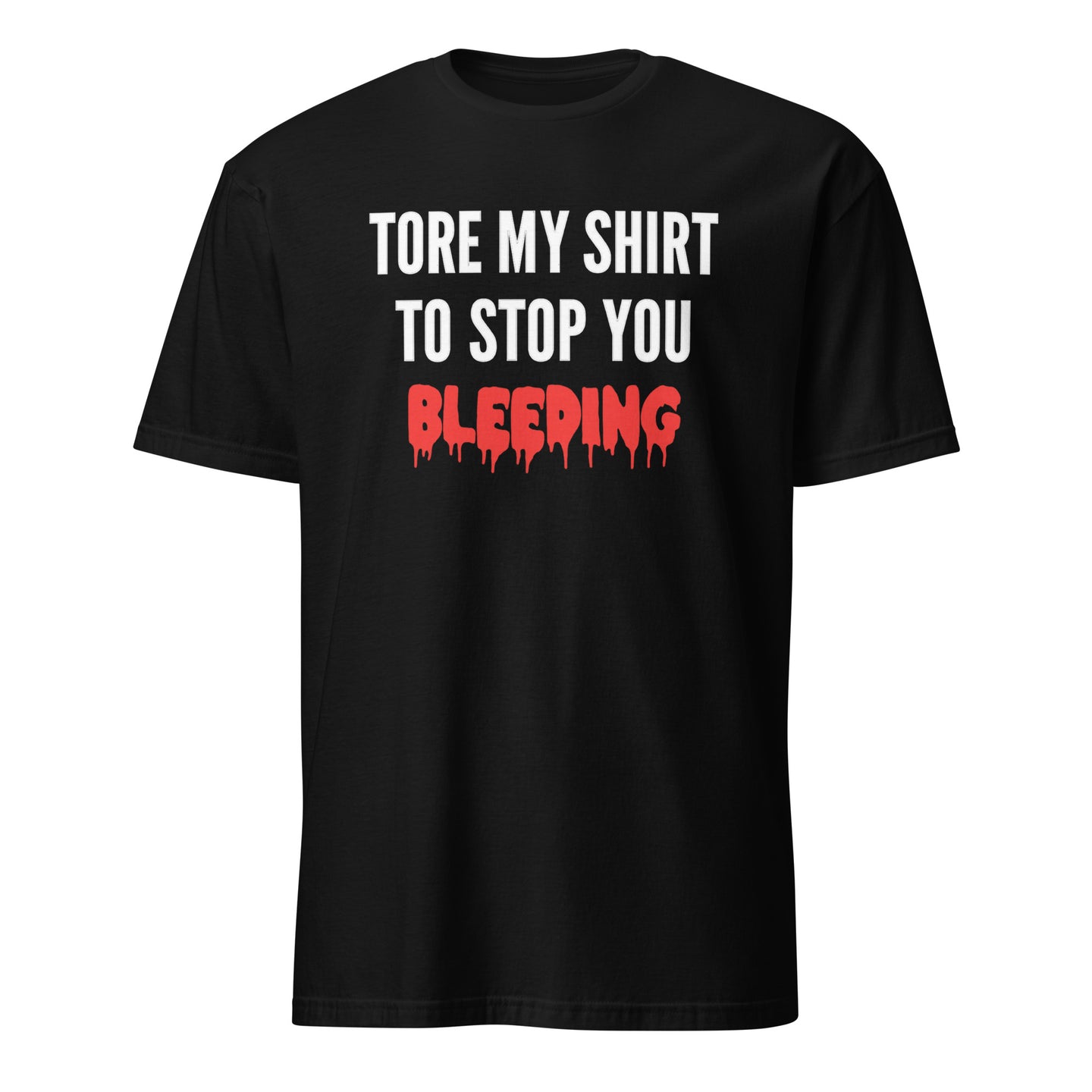 ore My Shirt to Stop You Bleeding T-Shirt in White by Cuccico