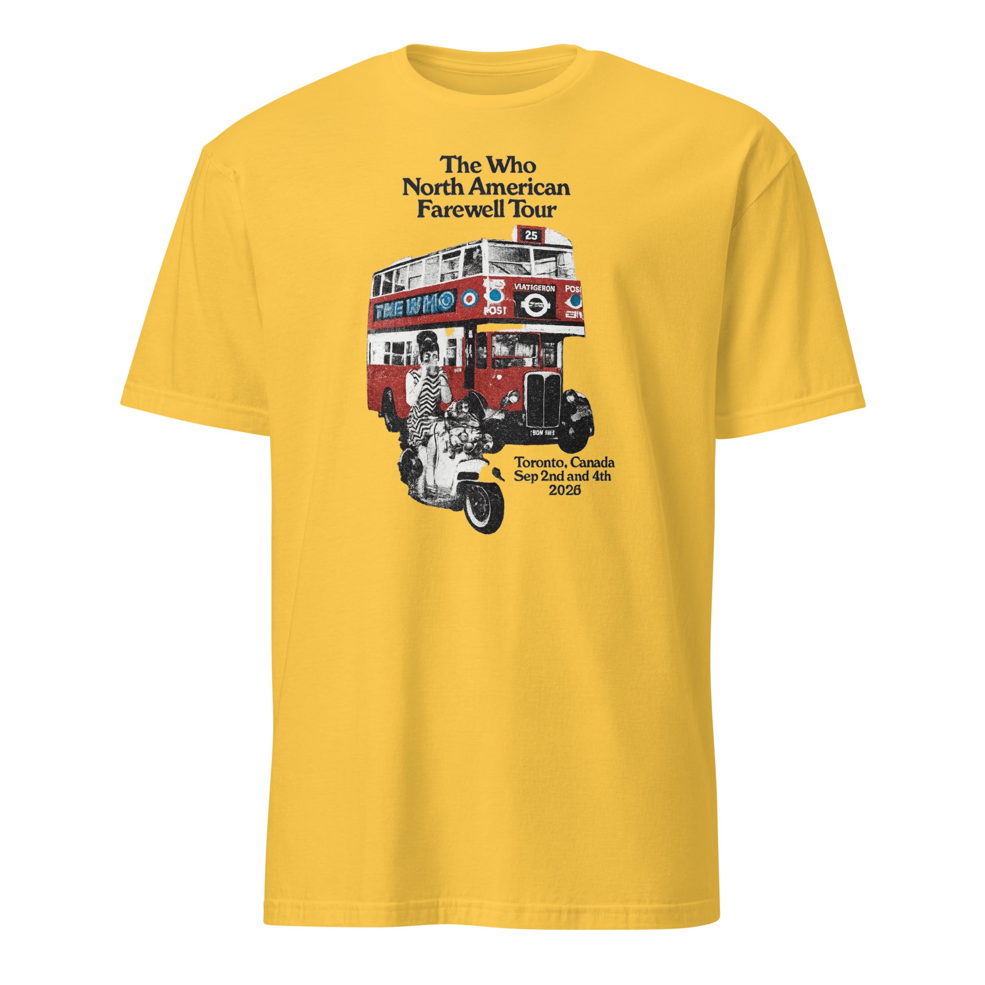 Toronto ON 2025 Farewell Tour T-Shirt in Daisy yellow by Cuccico