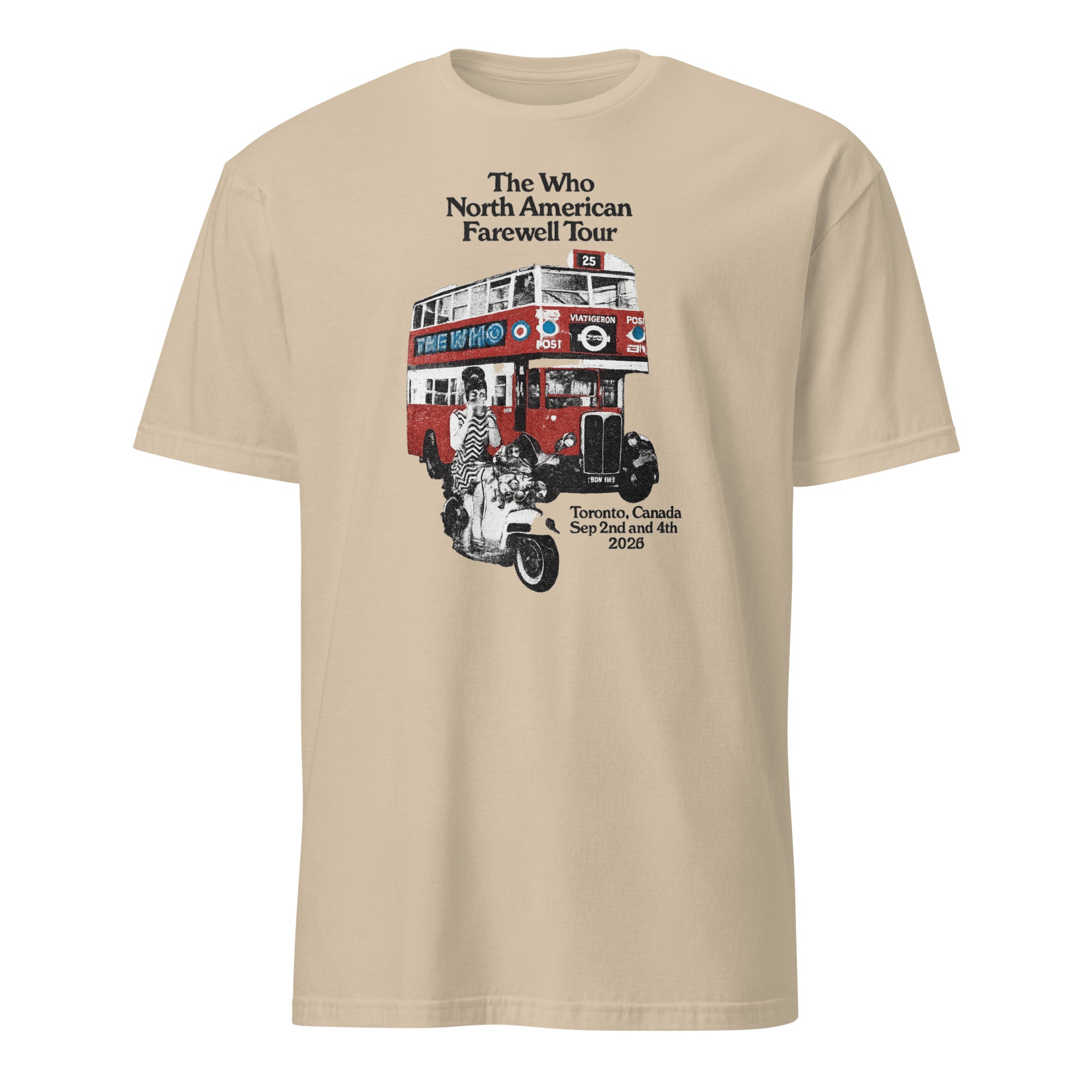 Toronto ON 2025 Farewell Tour T-Shirt in Sand color by Cuccico