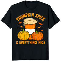 Black Trumpkin Spice Shirt Halloween Pumpkin Funny Trump T-Shirt by Cuccico